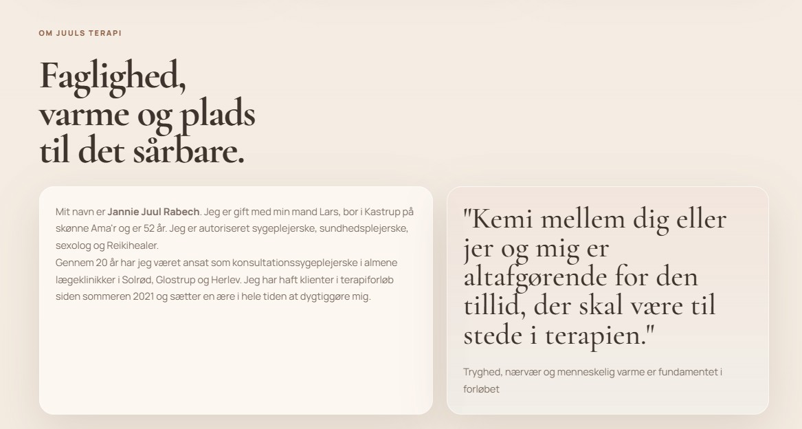 Juulsterapi nyt hero design